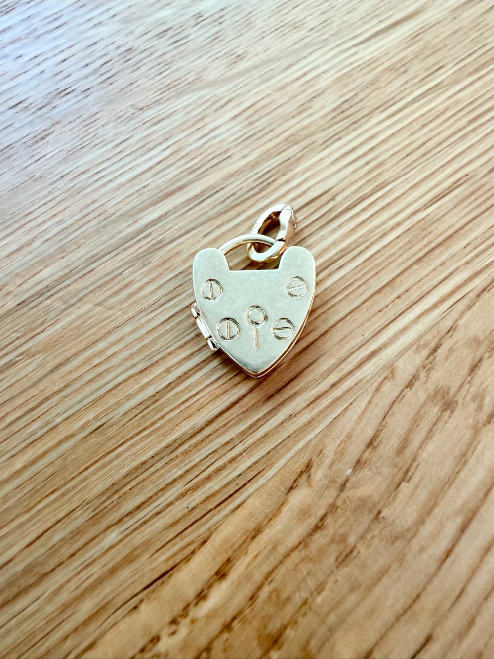 Clare V PADLOCK LOCKET CHARM Vintage Gold NWT $75